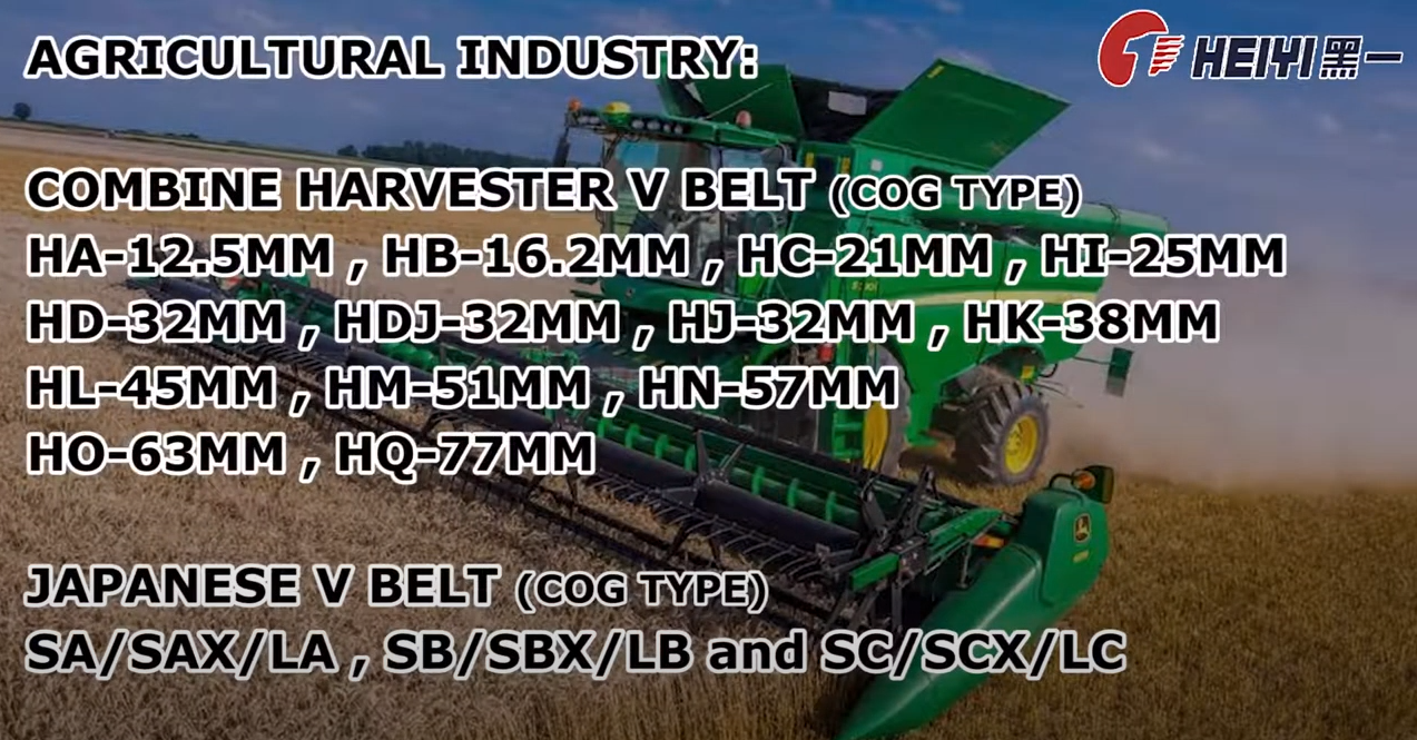 The selection tips of combine harvester belts